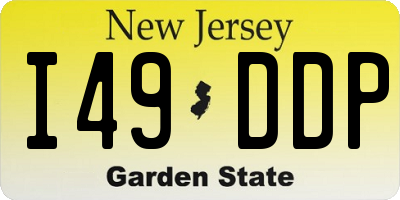 NJ license plate I49DDP