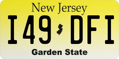 NJ license plate I49DFI