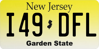 NJ license plate I49DFL