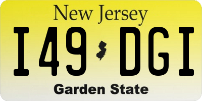 NJ license plate I49DGI