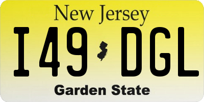 NJ license plate I49DGL