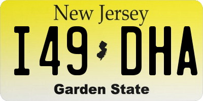 NJ license plate I49DHA