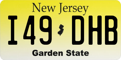 NJ license plate I49DHB
