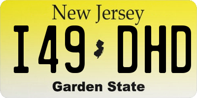 NJ license plate I49DHD