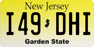 NJ license plate I49DHI