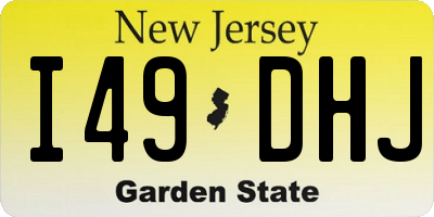 NJ license plate I49DHJ