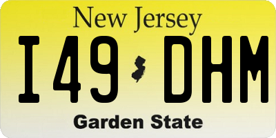NJ license plate I49DHM