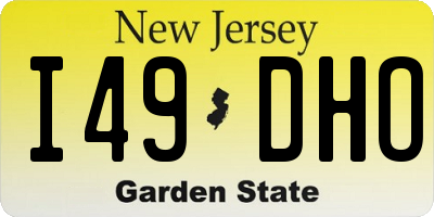 NJ license plate I49DHO