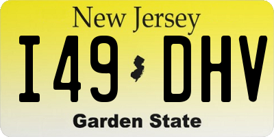 NJ license plate I49DHV