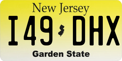 NJ license plate I49DHX