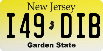 NJ license plate I49DIB
