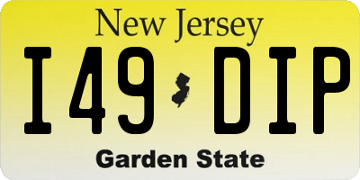 NJ license plate I49DIP