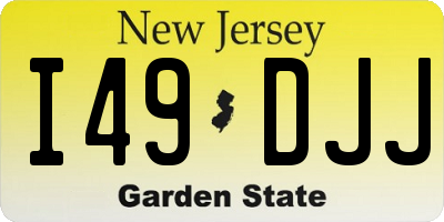 NJ license plate I49DJJ