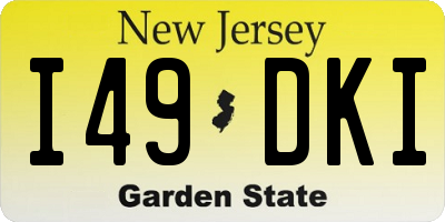 NJ license plate I49DKI