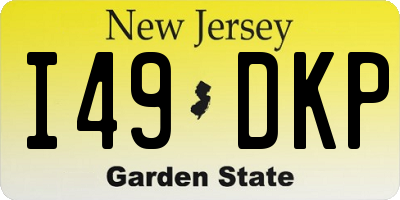NJ license plate I49DKP