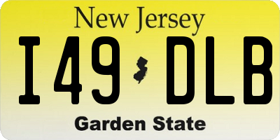 NJ license plate I49DLB