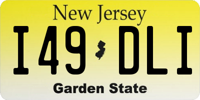 NJ license plate I49DLI