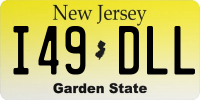 NJ license plate I49DLL