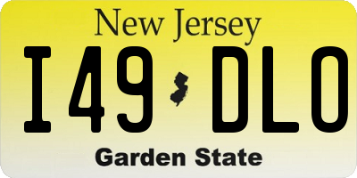 NJ license plate I49DLO