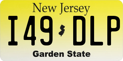 NJ license plate I49DLP