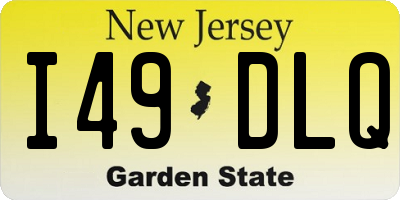 NJ license plate I49DLQ