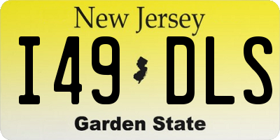 NJ license plate I49DLS