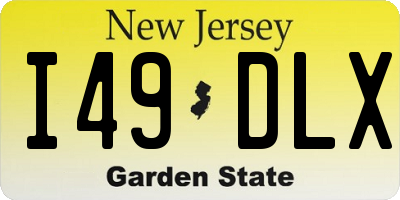 NJ license plate I49DLX