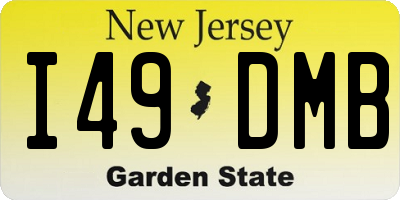 NJ license plate I49DMB