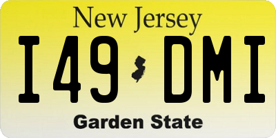 NJ license plate I49DMI