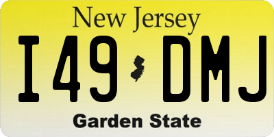 NJ license plate I49DMJ