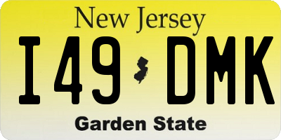 NJ license plate I49DMK