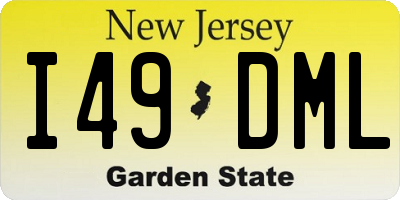 NJ license plate I49DML
