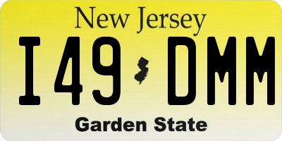 NJ license plate I49DMM