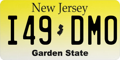 NJ license plate I49DMO
