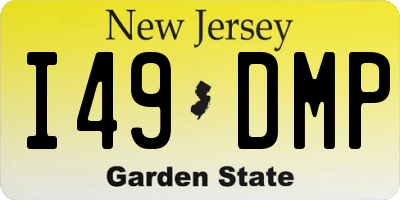 NJ license plate I49DMP