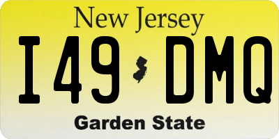NJ license plate I49DMQ