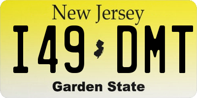 NJ license plate I49DMT