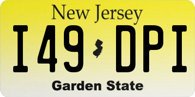 NJ license plate I49DPI
