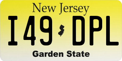 NJ license plate I49DPL