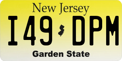 NJ license plate I49DPM