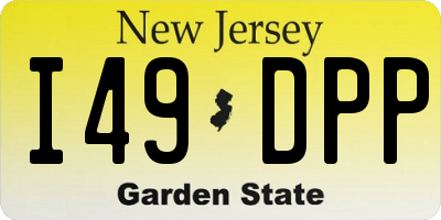 NJ license plate I49DPP