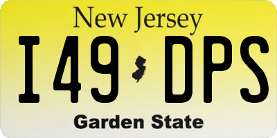 NJ license plate I49DPS