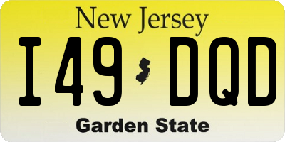 NJ license plate I49DQD