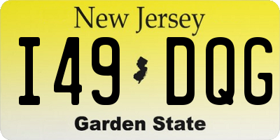 NJ license plate I49DQG
