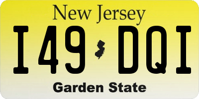 NJ license plate I49DQI