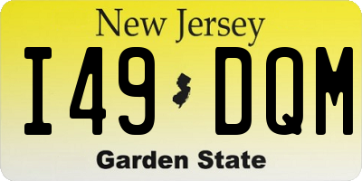 NJ license plate I49DQM