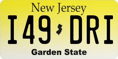 NJ license plate I49DRI