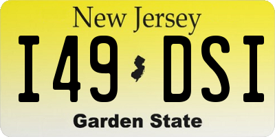 NJ license plate I49DSI