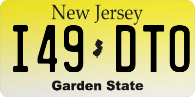 NJ license plate I49DTO