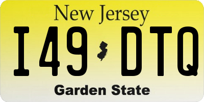 NJ license plate I49DTQ